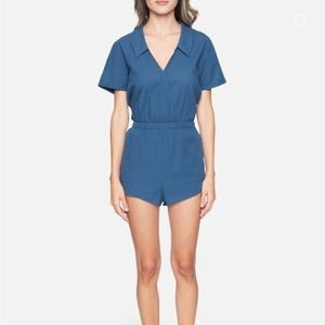 Shadow SS Hurley Blue beachy Romper